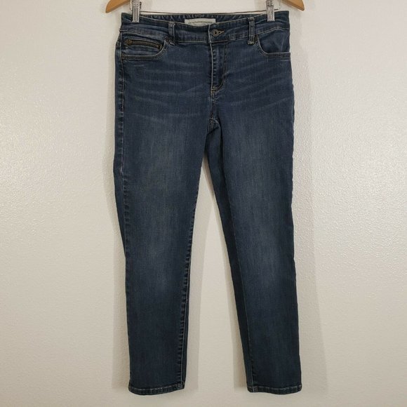 Chico's Jeans Platinum Denim Ultimate Fit Slim Leg Ankle Crop Size 0 29x27‎ Blue - Picture 3 of 11